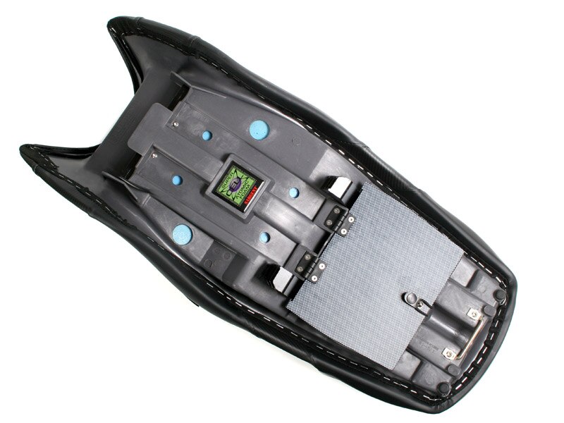 Sargent Seat - BMW K1200RS/GT - Silver Welt, Front and Rear Heat